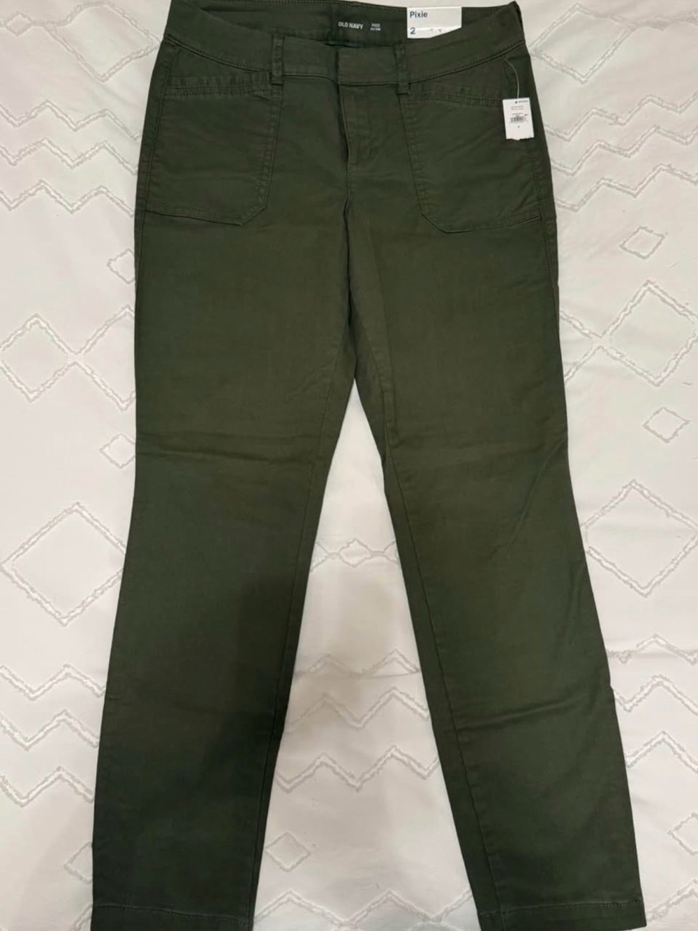 Old Navy Pixie Straight-Leg Jeans — Olive